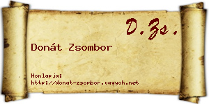 Donát Zsombor névjegykártya