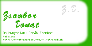 zsombor donat business card